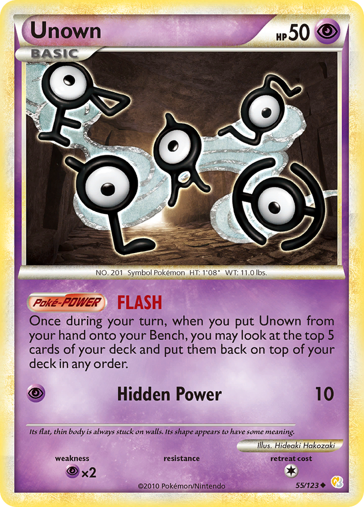 Pokemon | Unown (55/123) [HeartGold & SoulSilver: Base Set] | The Nerd Merchant