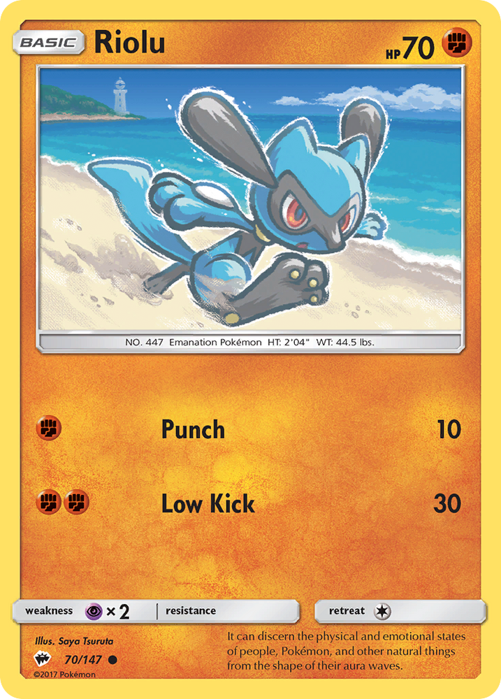 Pokemon | Riolu (70/147) [Sun & Moon: Burning Shadows] | The Nerd Merchant