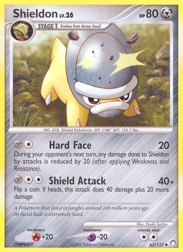 Pokemon | Shieldon (63/123) [Diamond & Pearl: Mysterious Treasures] | The Nerd Merchant
