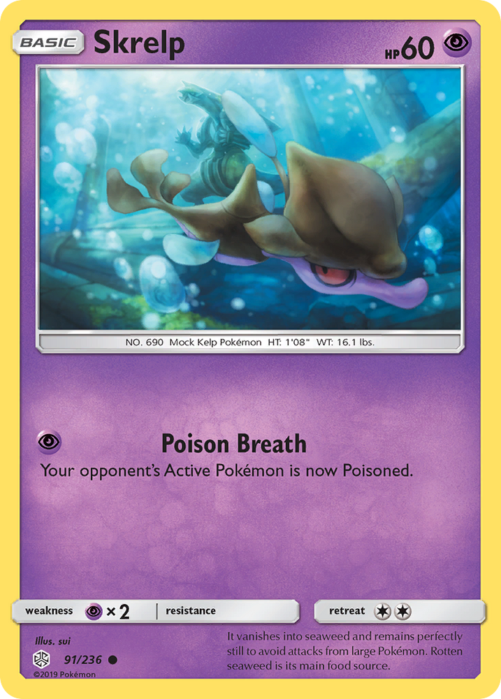 Pokemon| Skrelp (91/236) [Sun & Moon: Cosmic Eclipse] | The Nerd Merchant