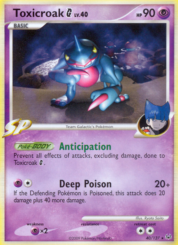 Pokemon | Toxicroak G (40/127) [Platinum: Base Set] | The Nerd Merchant