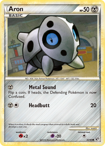 Pokemon | Aron (42/90) [HeartGold & SoulSilver: Undaunted] | The Nerd Merchant