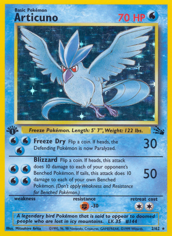 Pokemon | Articuno (2/62) [Fossil 1st Edition] | The Nerd Merchant
