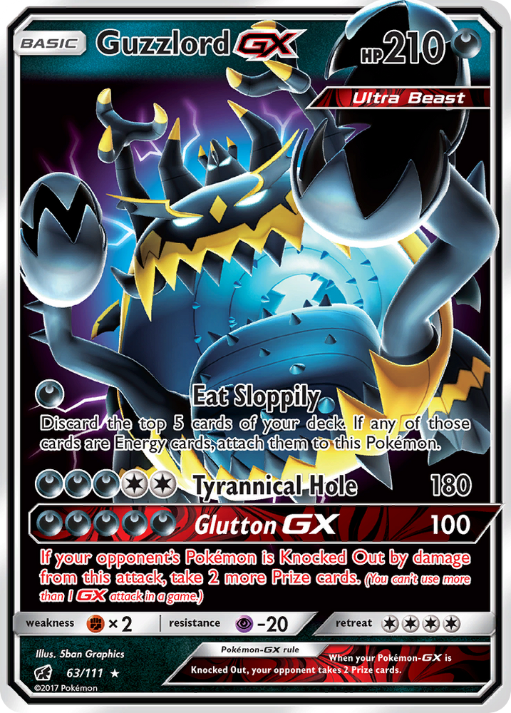 Pokemon | Guzzlord GX (63/111) [Sun & Moon: Crimson Invasion] | The Nerd Merchant