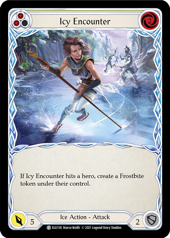 Flesh and Blood TCG | Icy Encounter (Yellow) [ELE158] (Tales of Aria)  1st Edition Normal | The Nerd Merchant