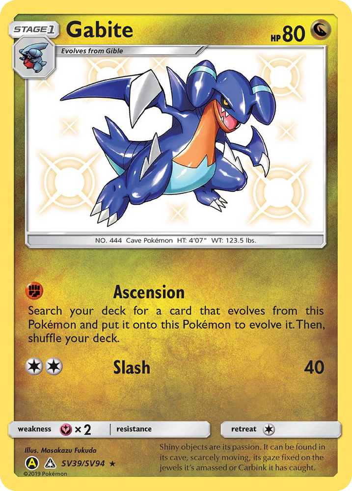 Pokemon | Gabite (SV39/SV94) [Sun & Moon: Hidden Fates - Shiny Vault] | The Nerd Merchant