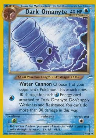 Pokemon | Dark Omanyte (37/105) [Neo Destiny Unlimited] | The Nerd Merchant