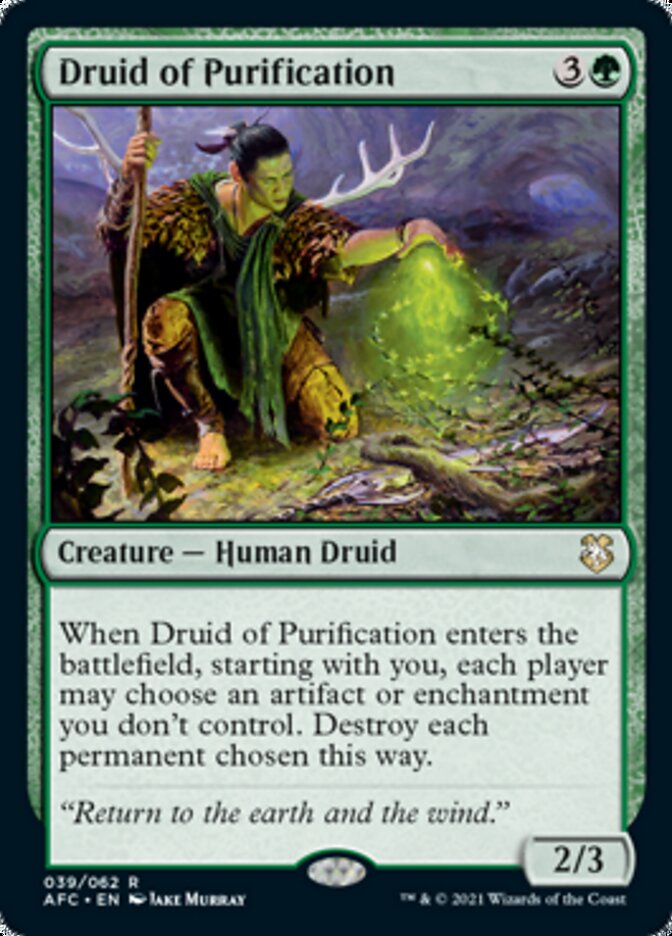 Magic | Druid of Purification [Dungeons & Dragons: Adventures in the Forgotten Realms Commander] | The Nerd Merchant