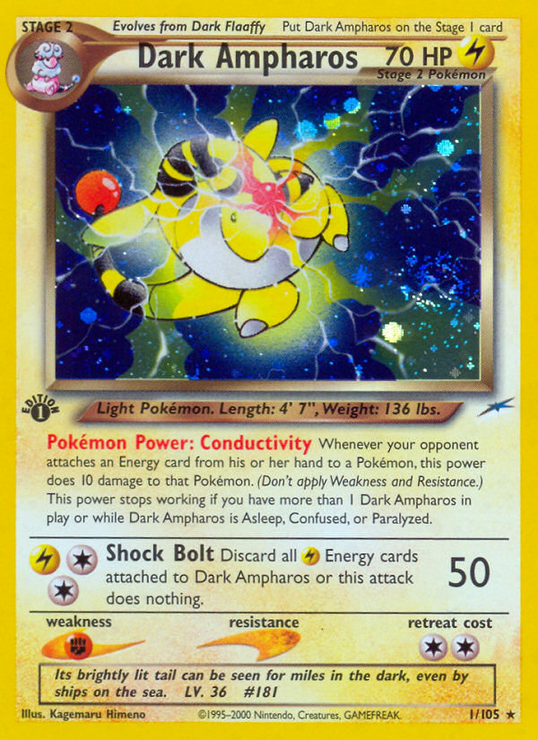 Pokemon | Dark Ampharos (1/105) [Neo Destiny 1st Edition] | The Nerd Merchant