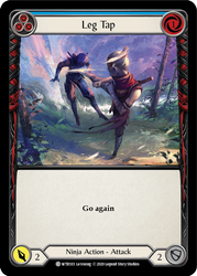 Flesh and Blood TCG | Leg Tap (Blue) [U-WTR103] (Welcome to Rathe Unlimited)  Unlimited Rainbow Foil | The Nerd Merchant