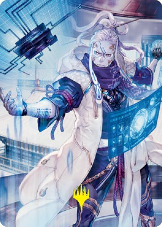 Magic | Tameshi, Reality Architect 2 Art Card (Gold-Stamped Signature) [Kamigawa: Neon Dynasty Art Series] | The Nerd Merchant