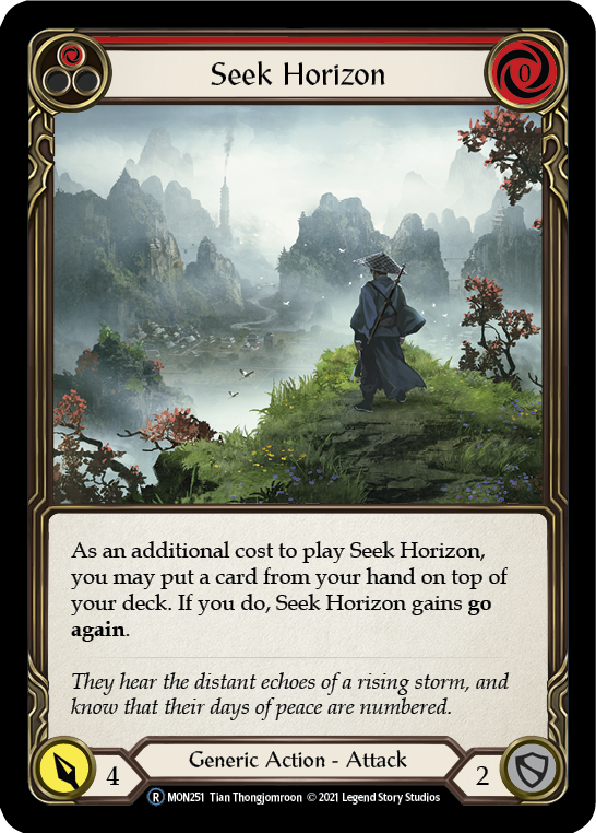 Flesh and Blood TCG | Seek Horizon (Red) [U-MON251-RF] (Monarch Unlimited)  Unlimited Rainbow Foil | The Nerd Merchant