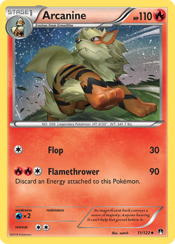 Pokemon | Arcanine (11/122) [XY: BREAKpoint] | The Nerd Merchant