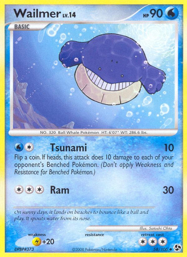 Pokemon | Wailmer (58/106) [Diamond & Pearl: Great Encounters] | The Nerd Merchant