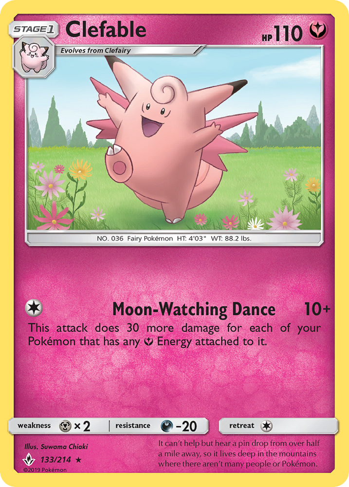 Pokemon | Clefable (133/214) [Sun & Moon: Unbroken Bonds] | The Nerd Merchant