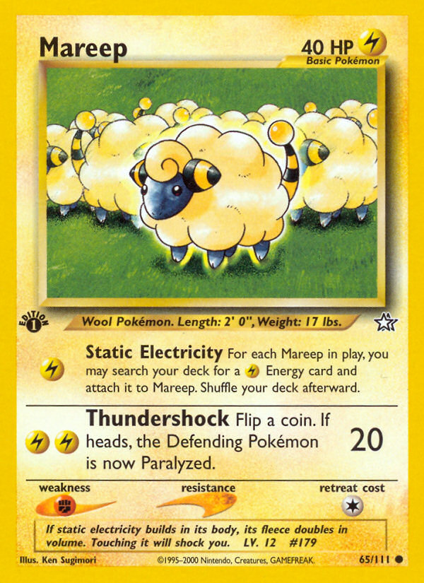 Pokemon | Mareep (65/111) [Neo Genesis 1st Edition] | The Nerd Merchant