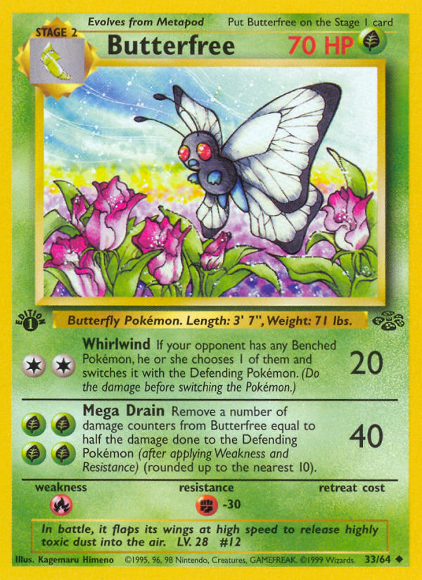 Pokemon | Butterfree (33/64) [Jungle 1st Edition] | The Nerd Merchant