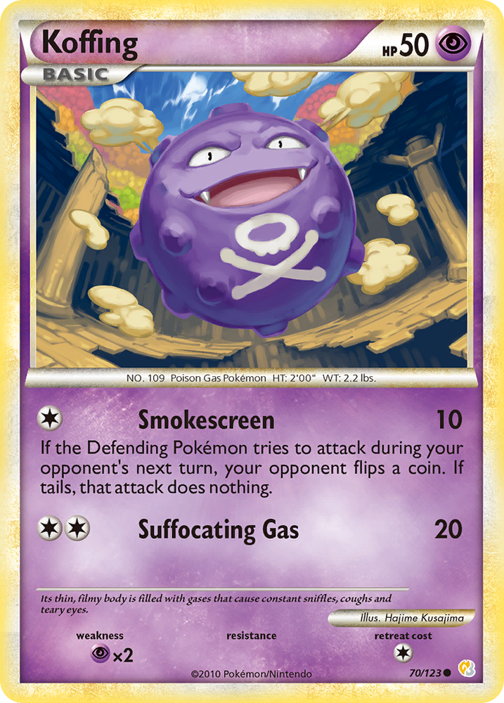 Pokemon | Koffing (70/123) [HeartGold & SoulSilver: Base Set] | The Nerd Merchant