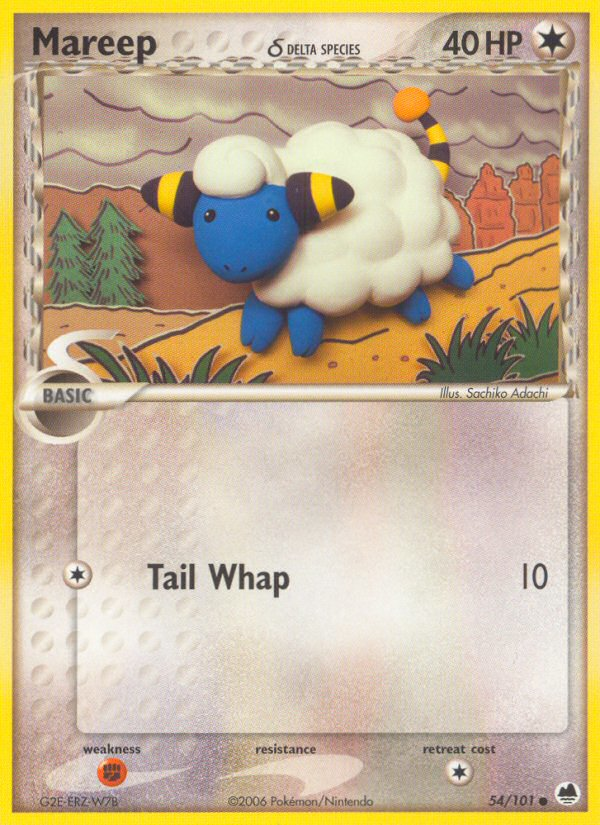 Pokemon | Mareep (54/101) (Delta Species) [EX: Dragon Frontiers] | The Nerd Merchant