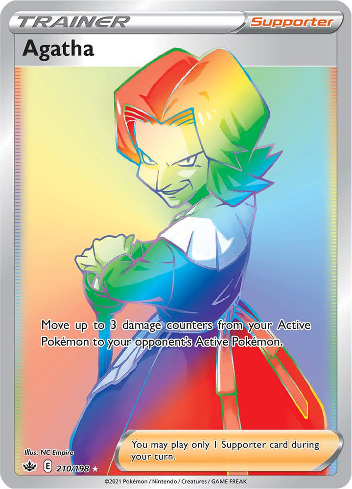 Pokemon | Agatha (210/198) [Sword & Shield: Chilling Reign] | The Nerd Merchant