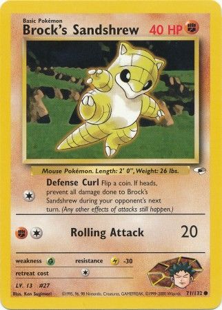 Pokemon | Brock's Sandshrew (71/132) [Gym Heroes Unlimited] | The Nerd Merchant