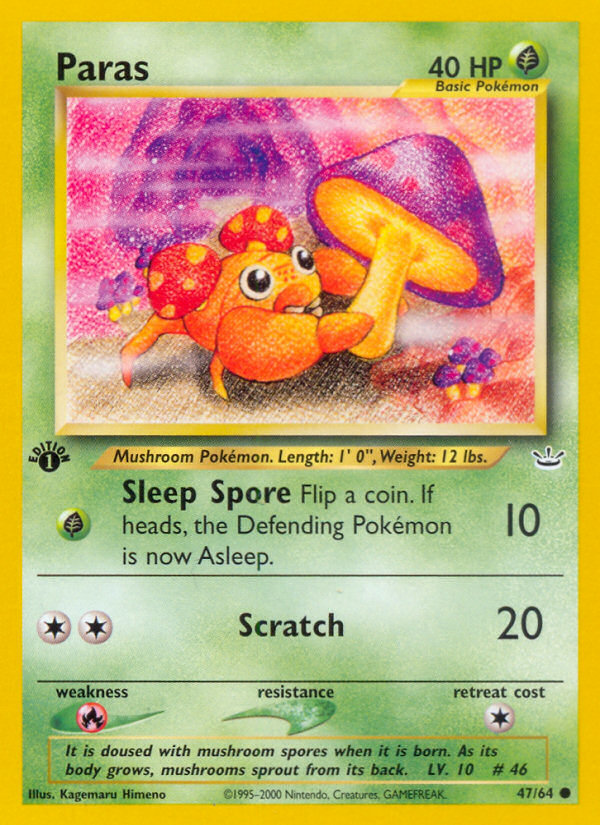 Pokemon | Paras (47/64) [Neo Revelation 1st Edition] | The Nerd Merchant