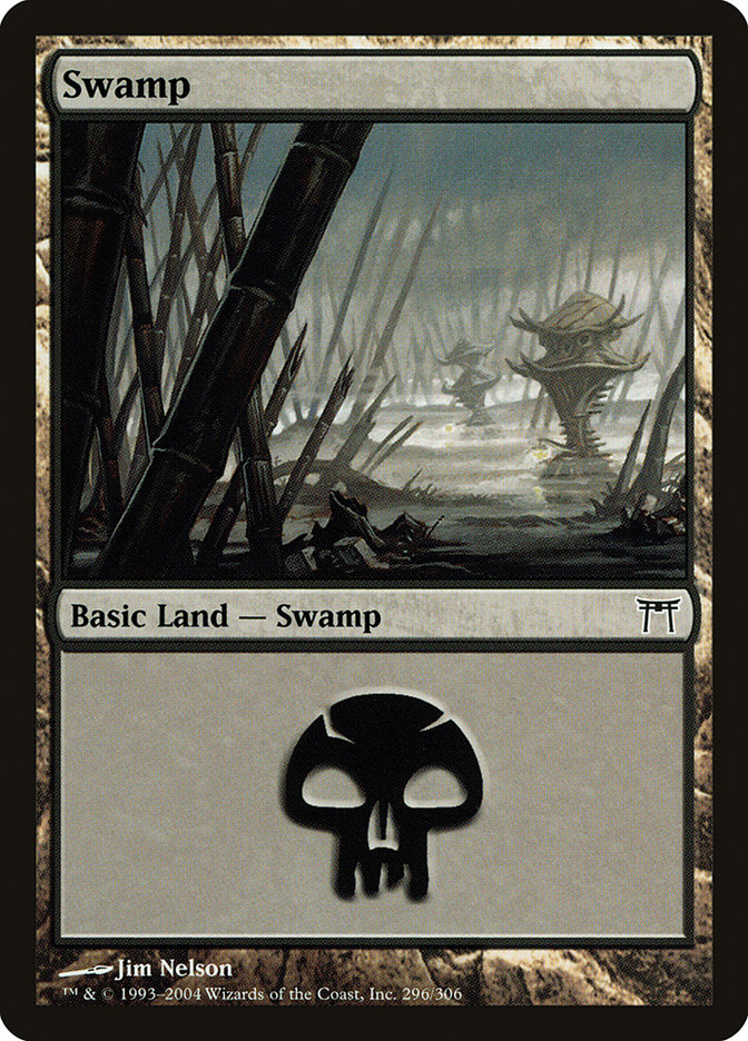Magic | Swamp (296) [Champions of Kamigawa] | The Nerd Merchant