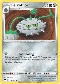 Pokemon | Ferrothorn (124/185) [Sword & Shield: Vivid Voltage] | The Nerd Merchant