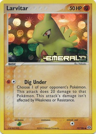 Pokemon | Larvitar (52/106) (Stamped) [EX: Emerald] | The Nerd Merchant
