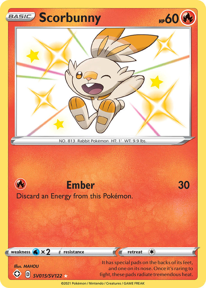 Pokemon | Scorbunny (SV015/SV122) [Sword & Shield: Shining Fates] | The Nerd Merchant