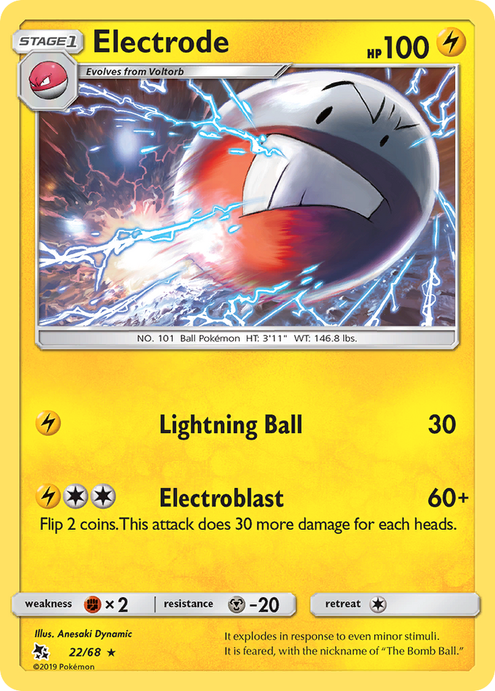 Pokemon | Electrode (22/68) [Sun & Moon: Hidden Fates] | The Nerd Merchant