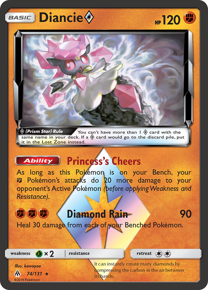 Pokemon | Diancie (74/131) (Prism Star) [Sun & Moon: Forbidden Light] | The Nerd Merchant