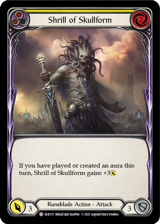 Flesh and Blood TCG | Shrill of Skullform (Yellow) [EVR117] (Everfest)  1st Edition Normal | The Nerd Merchant