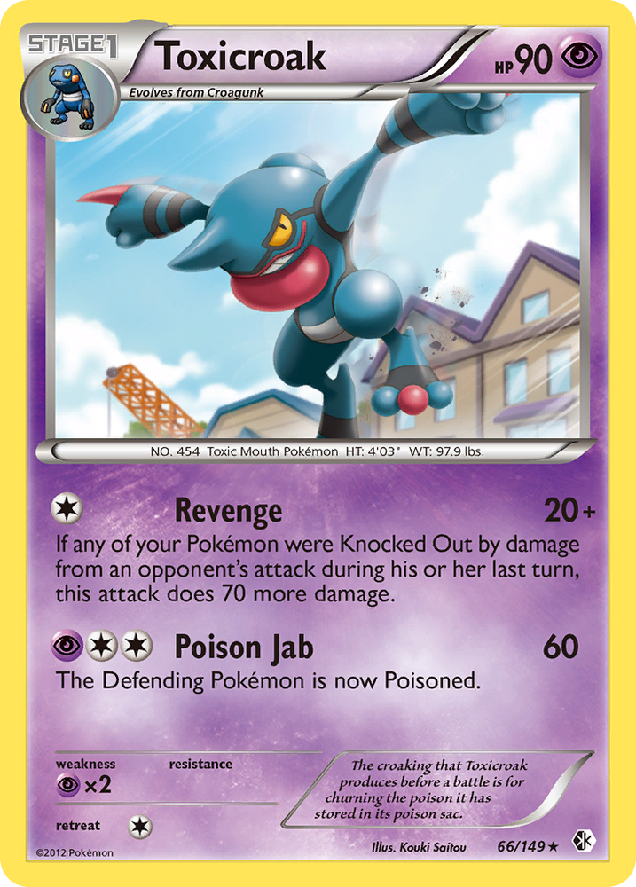 Pokemon | Toxicroak (66/149) [Black & White: Boundaries Crossed] | The Nerd Merchant