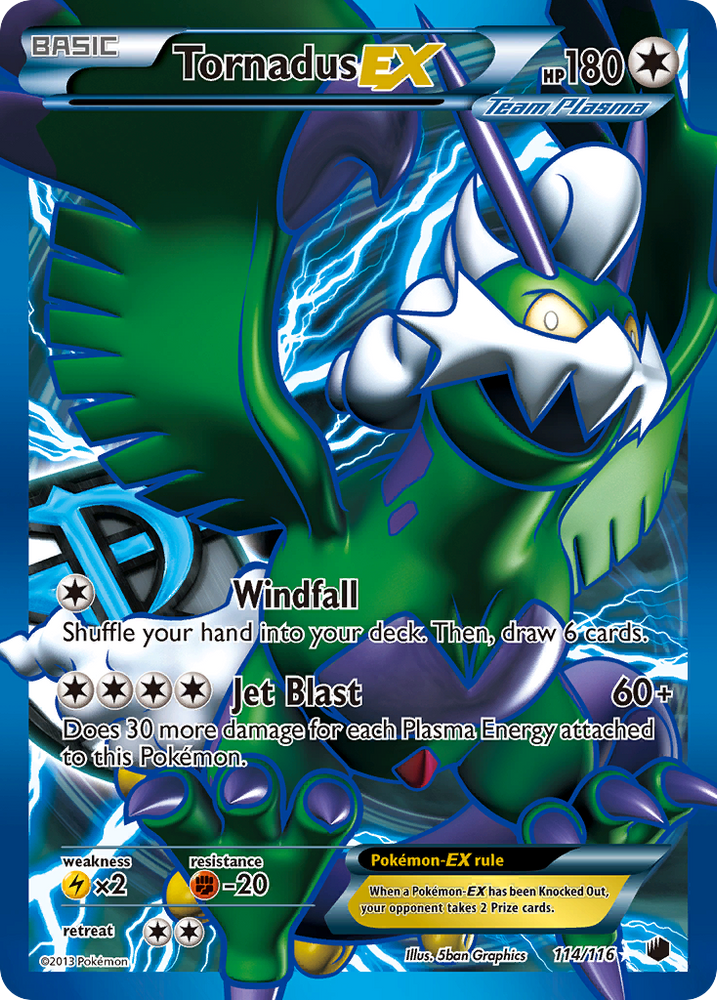 Pokemon | Tornadus EX (114/116) [Black & White: Plasma Freeze] | The Nerd Merchant