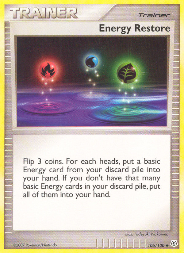 Pokemon | Energy Restore (106/130) [Diamond & Pearl: Base Set] | The Nerd Merchant