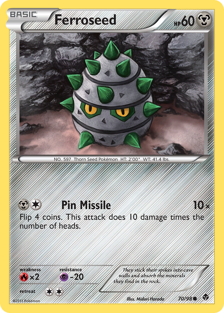 Pokemon | Ferroseed (70/98) [Black & White: Emerging Powers] | The Nerd Merchant
