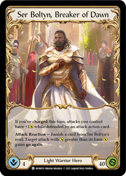 Flesh and Blood TCG | Ser Boltyn, Breaker of Dawn // Boltyn [MON029 // MON030] (Monarch)  1st Edition Normal | The Nerd Merchant