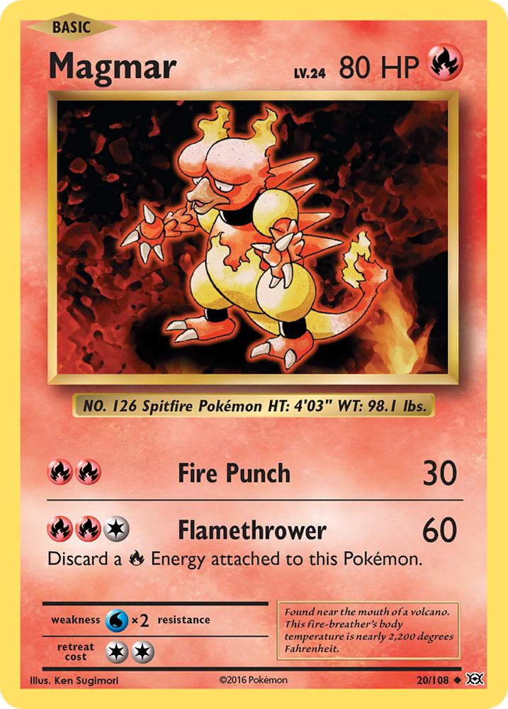 Pokemon | Magmar (20/108) [XY: Evolutions] | The Nerd Merchant