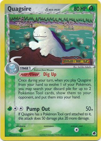 Pokemon | Quagsire (21/101) (Delta Species) (Stamped) [EX: Dragon Frontiers] | The Nerd Merchant