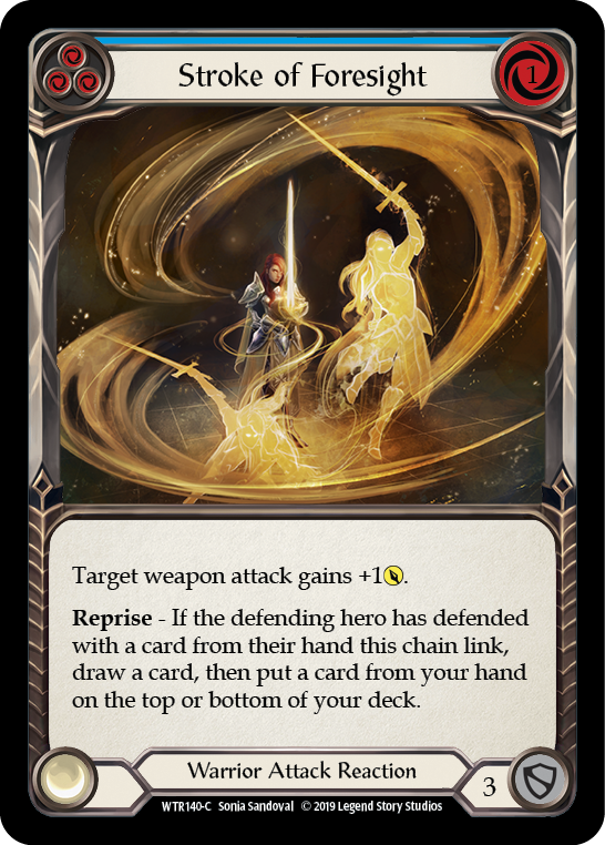 Flesh and Blood TCG | Stroke of Foresight (Blue) [WTR140-C] (Welcome to Rathe)  Alpha Print Normal | The Nerd Merchant