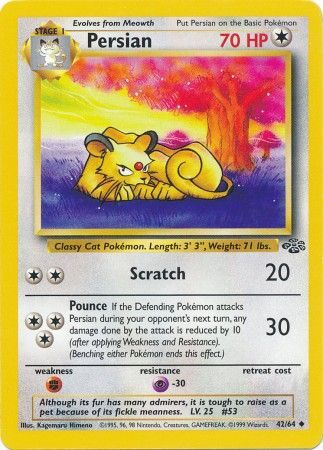 Pokemon | Persian (42/64) [Jungle Unlimited] | The Nerd Merchant