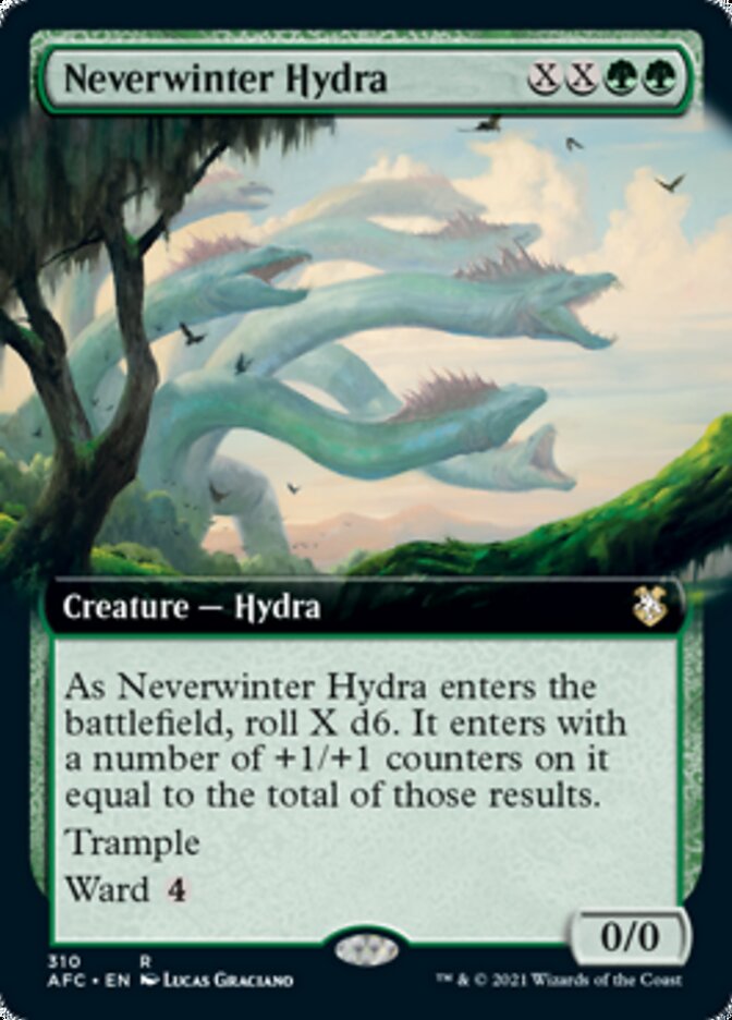 Magic | Neverwinter Hydra (Extended Art) [Dungeons & Dragons: Adventures in the Forgotten Realms Commander] | The Nerd Merchant
