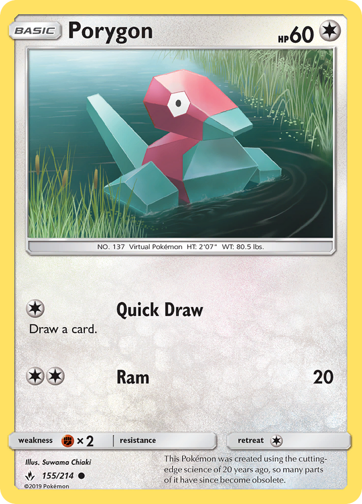 Pokemon | Porygon (155/214) [Sun & Moon: Unbroken Bonds] | The Nerd Merchant