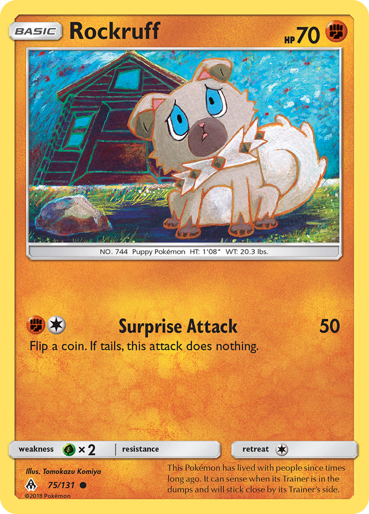 Pokemon | Rockruff (75/131) [Sun & Moon: Forbidden Light] | The Nerd Merchant