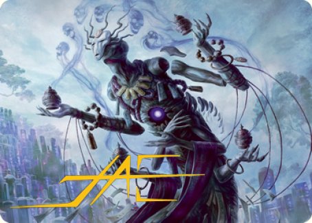 Magic | Myojin of Grim Betrayal Art Card (Gold-Stamped Signature) [Kamigawa: Neon Dynasty Art Series] | The Nerd Merchant