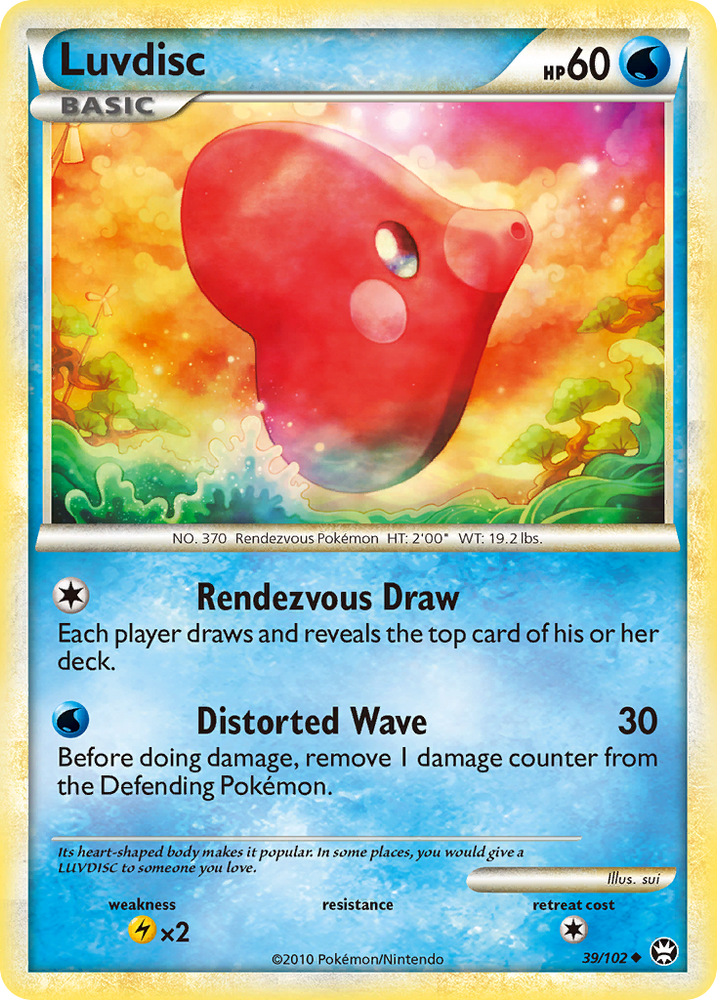 Pokemon | Luvdisc (39/102) [HeartGold & SoulSilver: Triumphant] | The Nerd Merchant