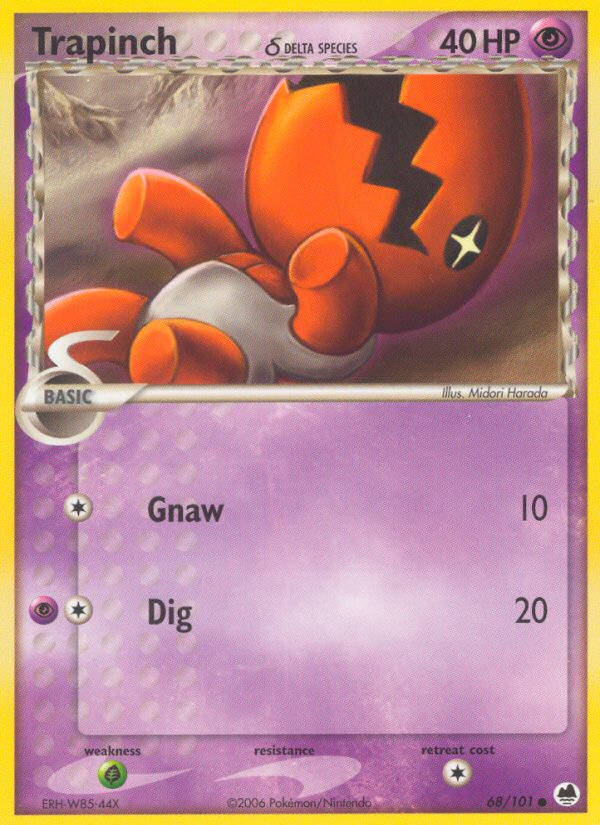 Pokemon | Trapinch (68/101) (Delta Species) [EX: Dragon Frontiers] | The Nerd Merchant