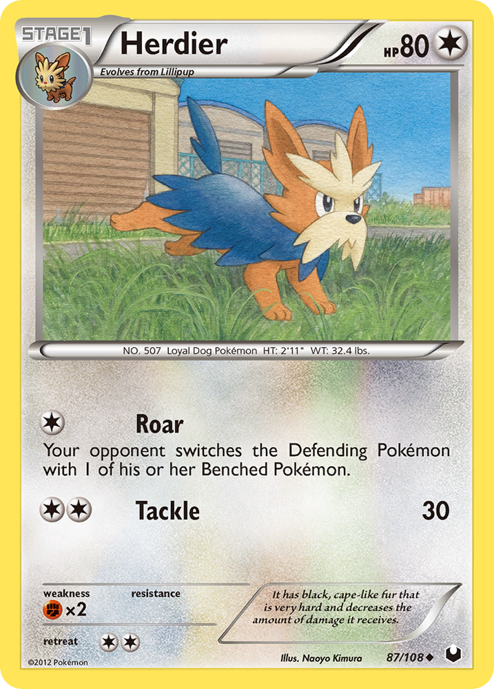 Pokemon | Herdier (87/108) [Black & White: Dark Explorers] | The Nerd Merchant