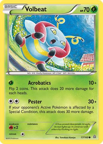 Pokemon | Volbeat (17/160) [XY: Primal Clash] | The Nerd Merchant